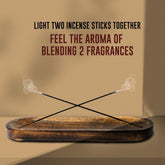 Handgemaakte Houten Wierookhouder – Luxe Wierookbrander voor Thuis, Meditatie & Yoga | 30,5 x 10,2 cm